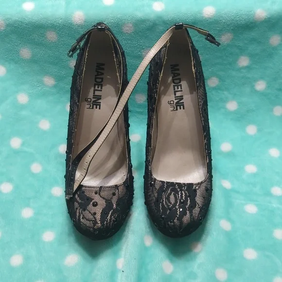 Madeline girl Lace Heels - Picture 2 of 6
